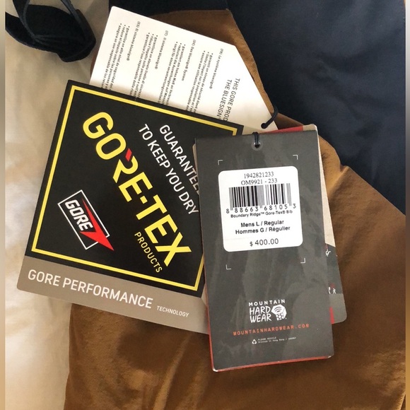 SOLD! NWT Mountain Hardwear Men's Boundary Ridge™ GORE-TEX Bib Golden Brown - Picture 3 of 9